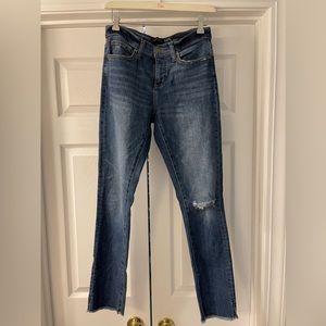 Banana Republic slim straight ankle fray jeans